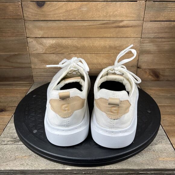 Cole Haan Women's Size 7.5 B Grandpro Rally Ivory White Canvas Court Sneakers - Picture 5 of 11